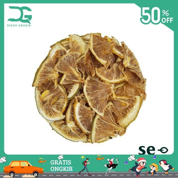 

CUT DRIED LEMON / LEMON KERING POTONGAN 50 GRAM TERJAMIN BEST