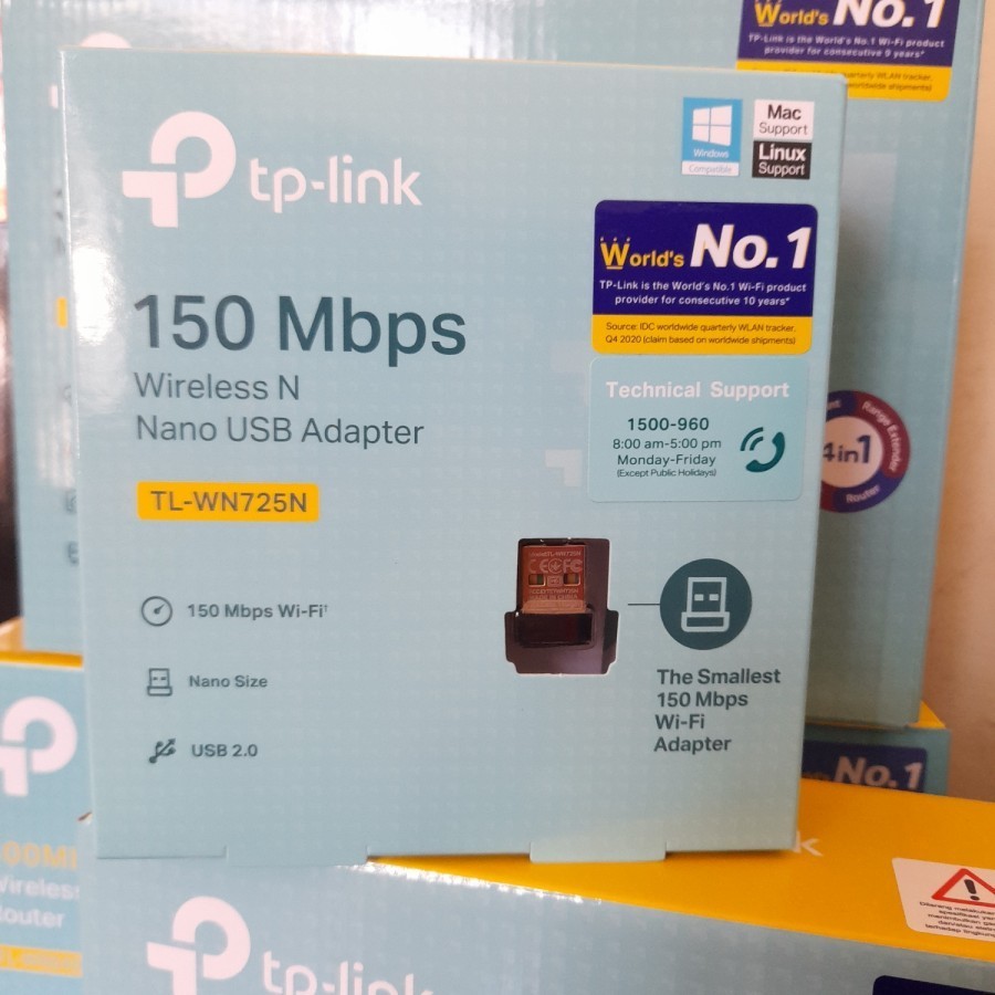 usb wifi adaptor tp link 725 - Hitam