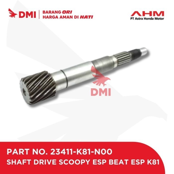SHAFT DRIVE SCOOPY ESP (K93) & BEAT ESP (K81) 23411-K81-N00