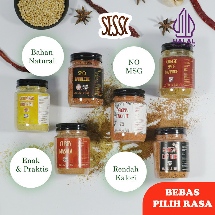 

Bumbu Marinasi Sessi Paket 5Pcs (Bebas Pilih Rasa)