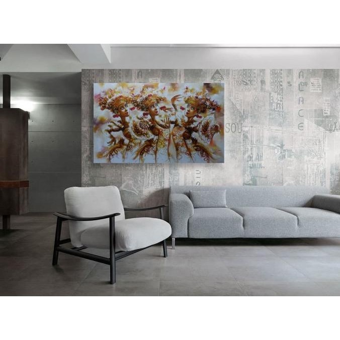 BEBAS ONGKIR - Lukisan Penari Bali Un Besar