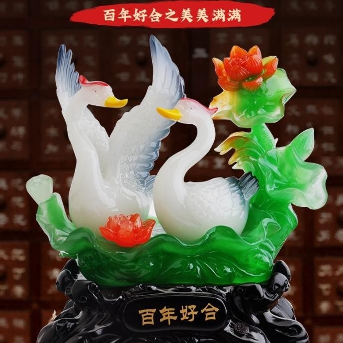 HARGA DISC - PAJANGAN Angsa Pajangan Fengshui Pajangan Fengshui Angsa Dekorasi