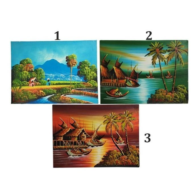 Lukisan Tangan Pemandangan Bali