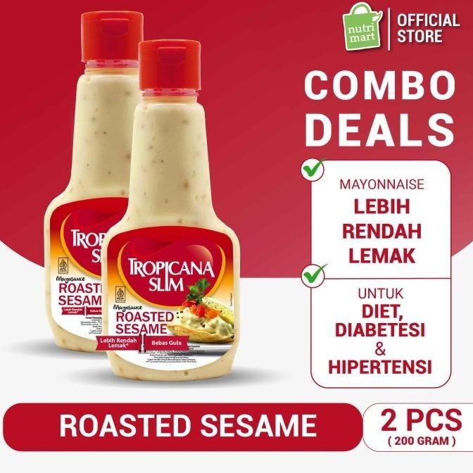 

NEW PRODUK TWIN PACK: TROPICANA SLIM MAYONNAISE ROASTED SESAME 200GR !!!!!