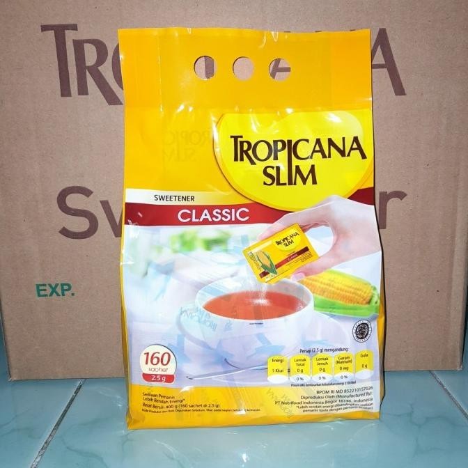 

TERBARU TROPICANA SLIM SWEETENER CLASSIC 160 SACHET !!!!!