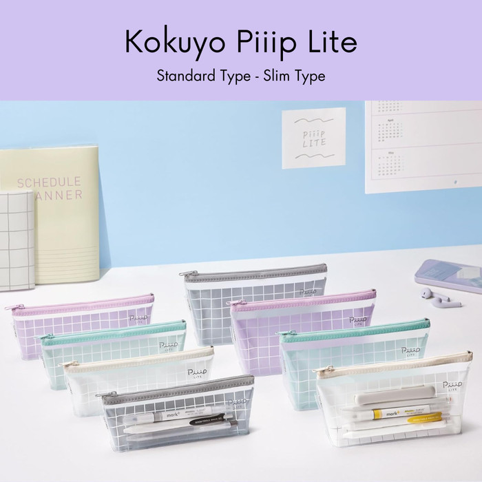 

KOKUYO PIIIP LITE TOOL PEN CASE STANDARD SLIM TYPE KOTAK PENSIL POUCH