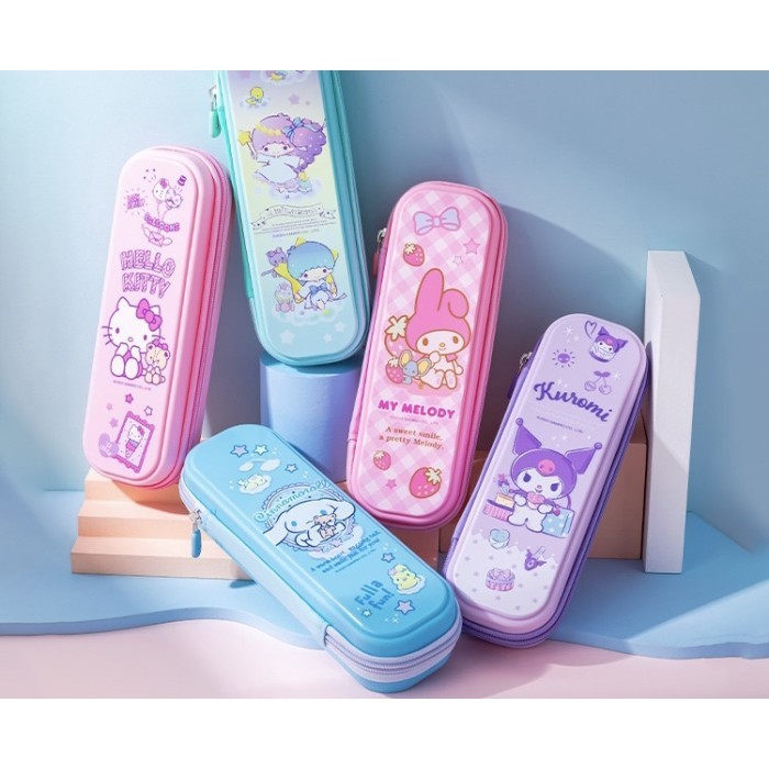 

KOTAK PENSIL ANAK HARDCASE ADA SEKAT KUROMI MELODY CINNAMOROLL KITTY