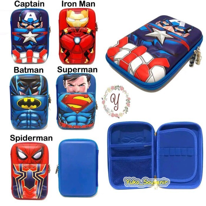 

TEMPAT PENSIL ALA SMIGGLE KARAKTER ANAK LAKI LAKI CARS KAPTEN AMERIKA