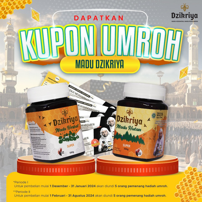 

Ready Dzikriya Madu Hutan/Herbal Super Manis 500g - Honey Murni Asli 100%