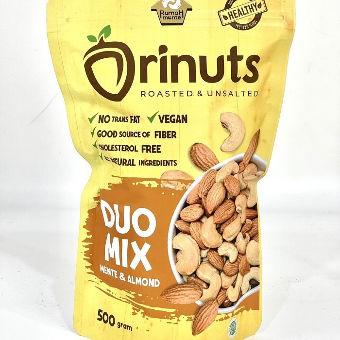 

ORINUTS DUO MIX 500GR KACANG METE ALMOND PANGGANG (PREMIUM QUALITY)
