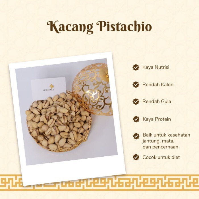 

Arabian Palm - PISTACHIO Kacang Arab Oleh Oleh Haji Umroh Grosir