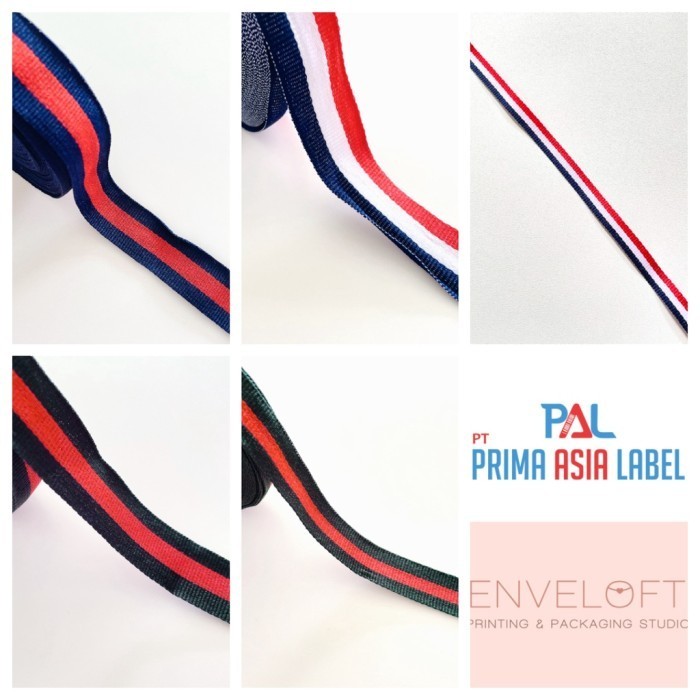 Ataritagrosir Pita Natal Christmas Ribbon Grossgrain Hijau Merah Putih Biru Stripe