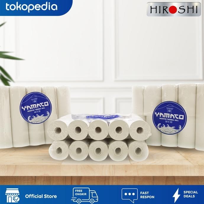 

(Paket 30Rol) Kertas Termal / Thermal paper 57 x 30 Kaspaper Coreless MS