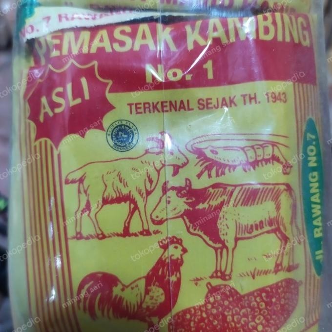 

Bumbu masakan gulai/kambing slamat isi 20pak/1kg KS