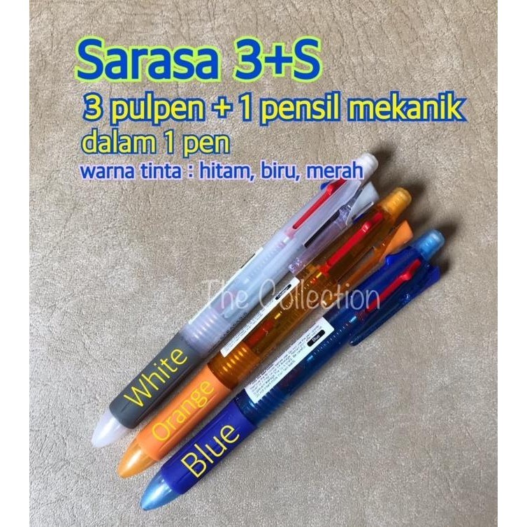 

ATK0554SR 3+S Pulpen 0.5 + Pensil 0.5 JK Sarasa Pulpen 3S Zebra SJ3