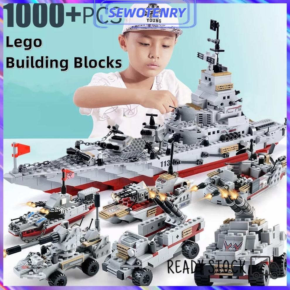 [DISKON] CODMainan Blok 1000Pcs Kapal Penjelajah Brick Set Mainan Anak Laki Laki