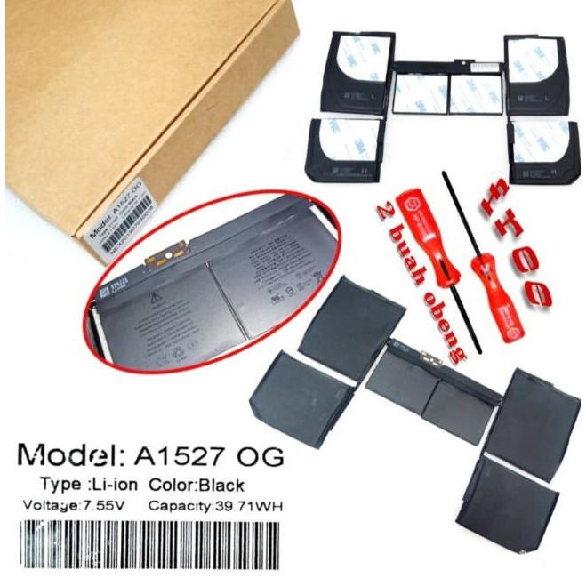 Baterai Apple Macbook A1527, A1534 Macbook Pro Retina Display 12" Ori Langsung Kirim
