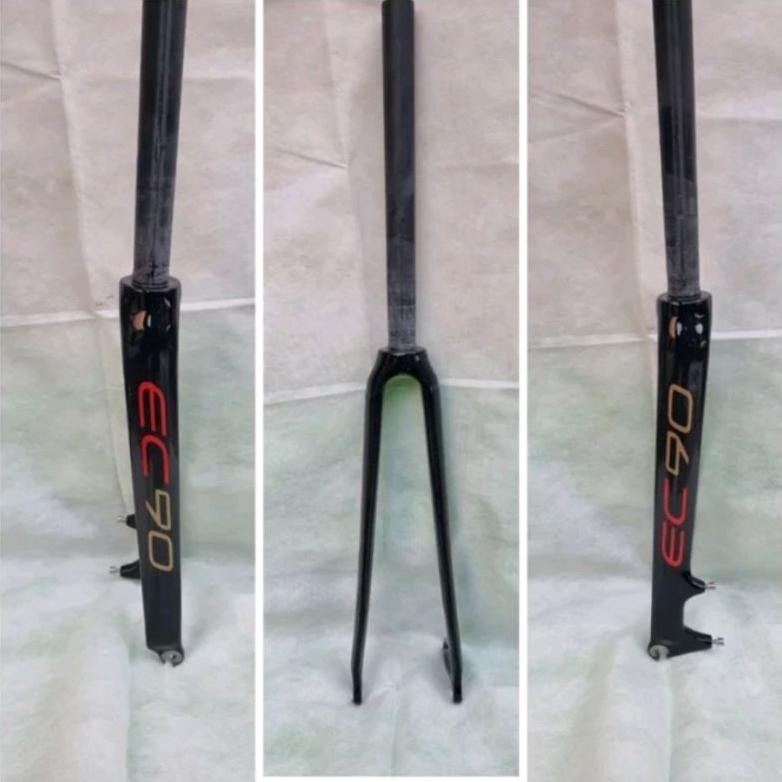 Premium EC90 Fork Carbon 700C Disc Brake Front Fork Carbon Rigid U Brake C Brake Garpu Fork Sepeda R