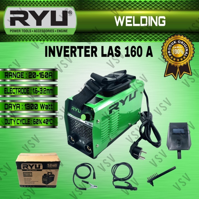 RYU RII160-1 Inverter Las IGBT 160A Mesin Travo Las Listrik Travo Weld