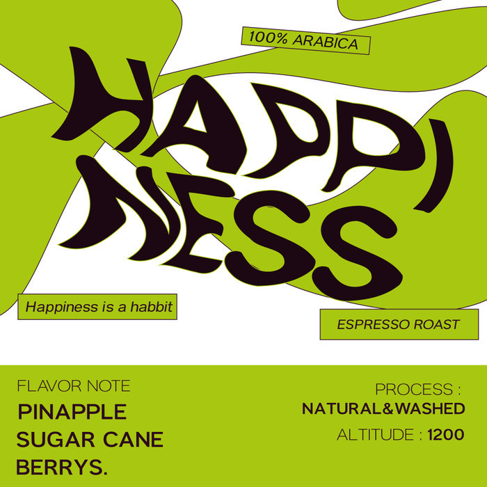 

Happiness Espresso Roasted Beans Arabica - Biji Kopi - 1 Kg