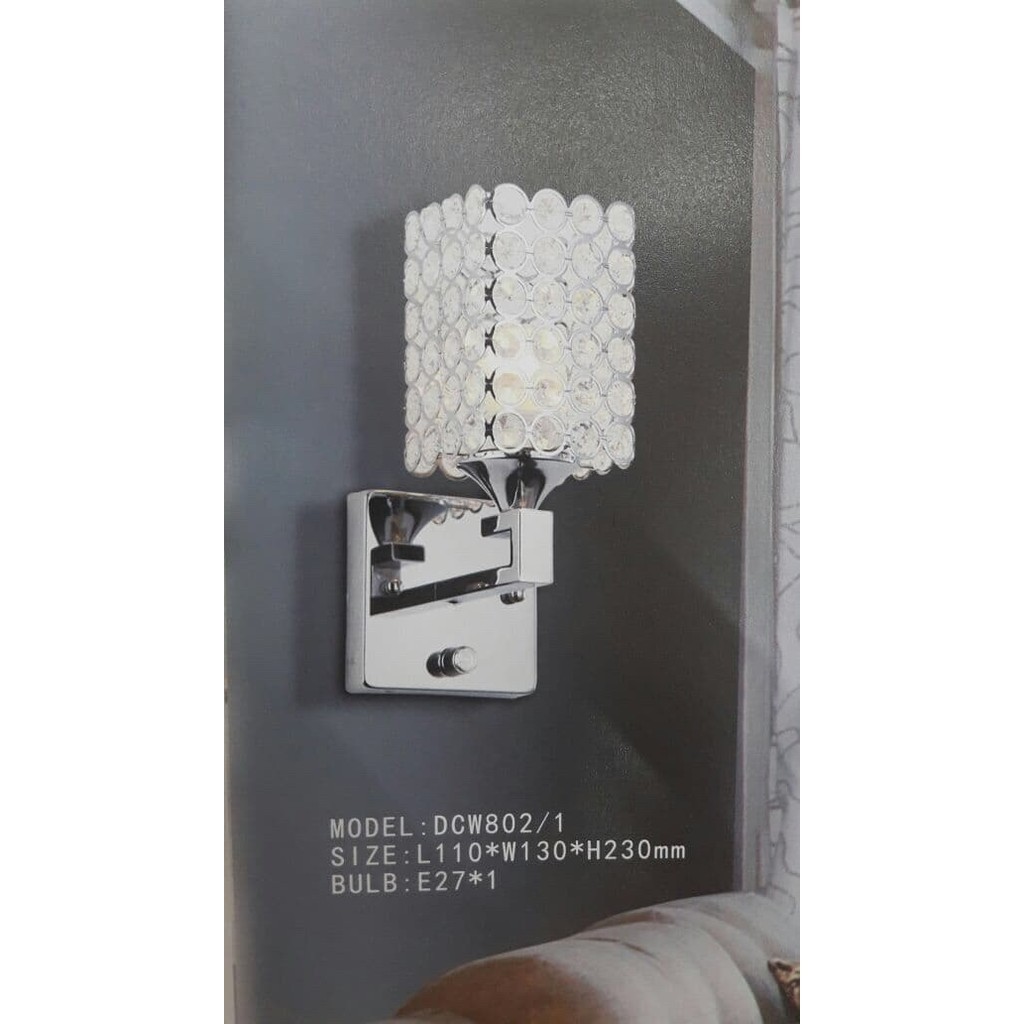 LAMPU DINDING/HIAS/TEMPEL/KAMAR/CRYSTAL/DIMMER