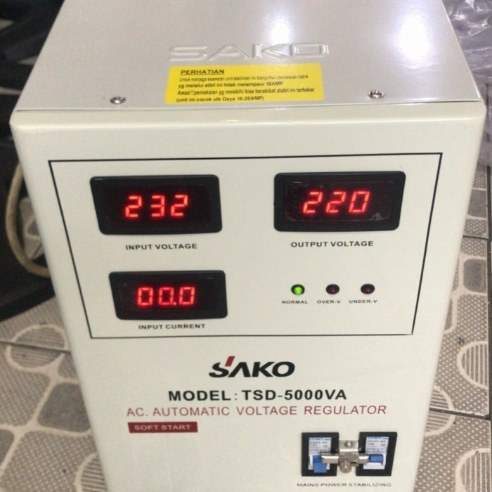 {{{{{{] Stabilizer Listrik Digital SAKO TSD-5000 LED Stavolt 5000 Watt