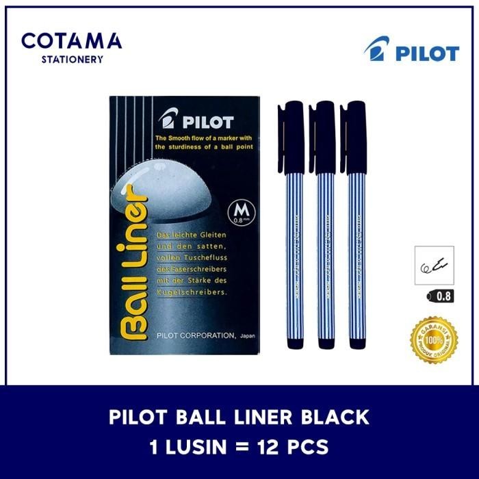 

Pulpen Pilot Balliner / Bolpoin Ball Liner 0.8 mm - 1 lusin isi 12 pcs Import