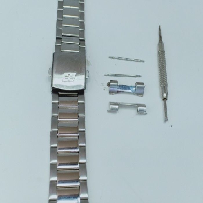 STRAP TALI JAM SWISS ARMY RANTAI SILVER ORIGINAL 22 MM 22MM RESTOCK