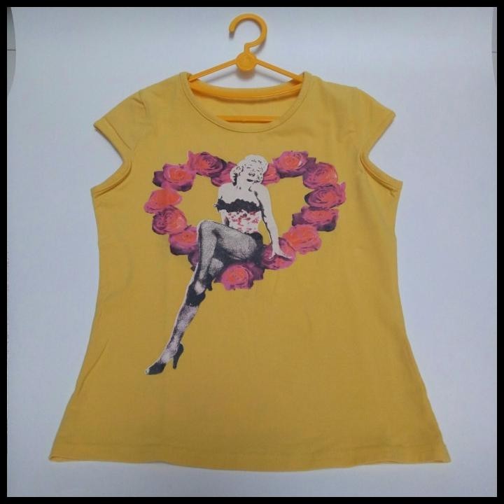 GRATIS ONGKIR PRELOVED KAOS ATASAN ABG TANKTOP REMAJA WARNA KUNING 