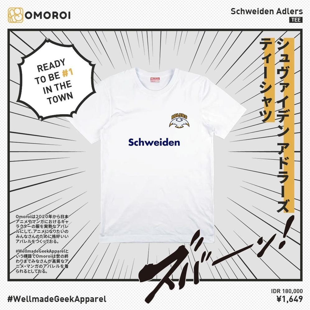 Viral Omoroi Schweiden Adlers Tee Haikyuu Kaos Anime