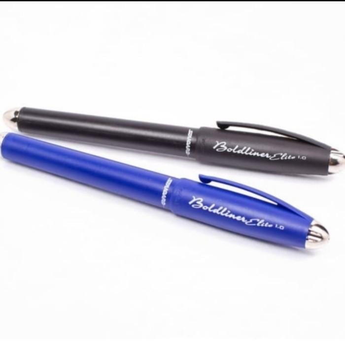 

pulpen standard boldliner elite 1,0mm hitam/biru signature pen Import