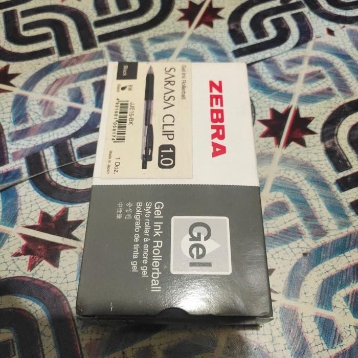 

zebra sarasa clip1,0 black gel ink rollerball / lusin Import