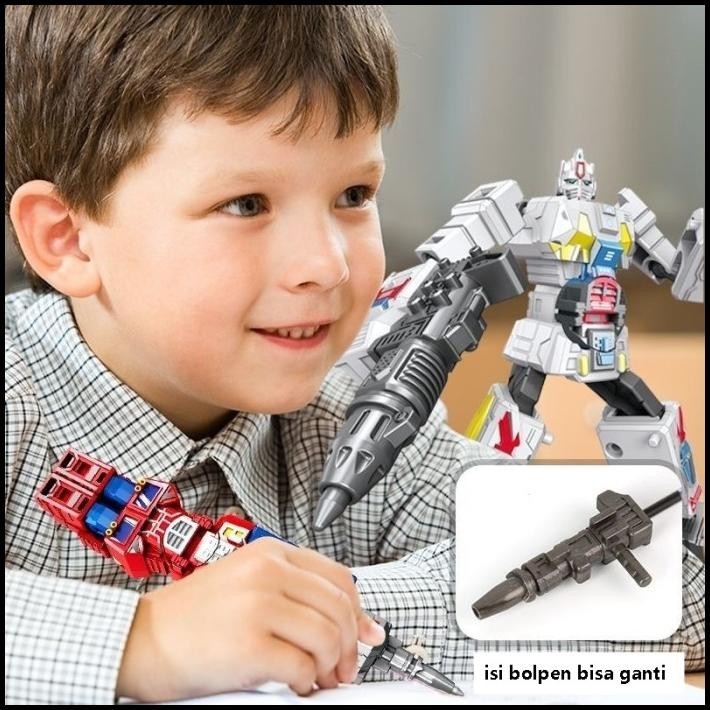 

TERBARU PULPEN ROBOT TRANSFORMASI PENA BOLPEN ANAK MAINAN ACTION FIGURE ROBOT SOLDIER ALAT TULIS HADIAH GIFT OPTIMUS ST0119 !!!