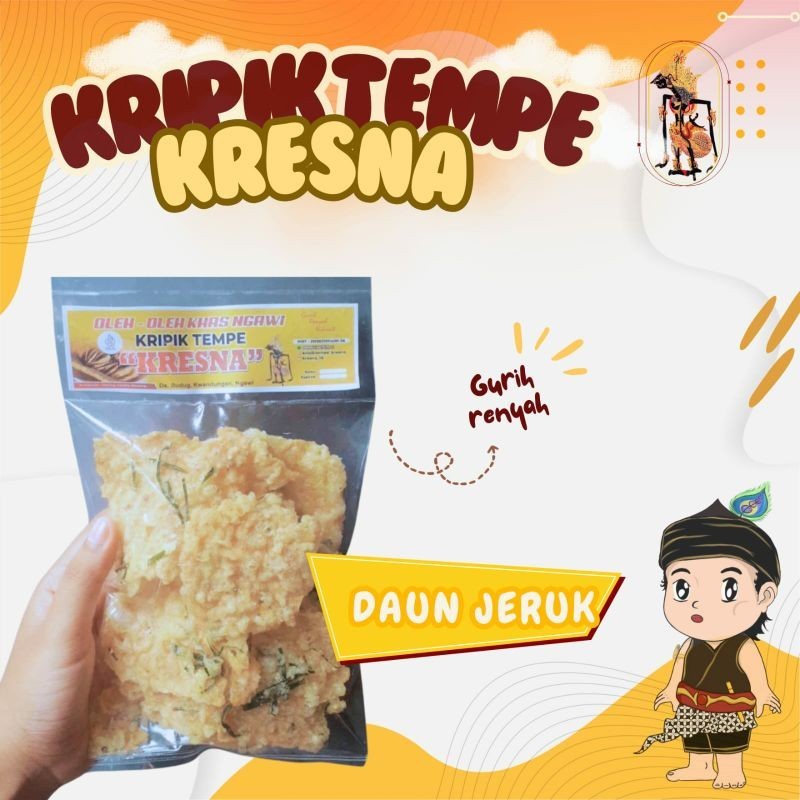 

Keripik Tempe || Kripik Tempe Kresna DAUN JERUK -+100gr