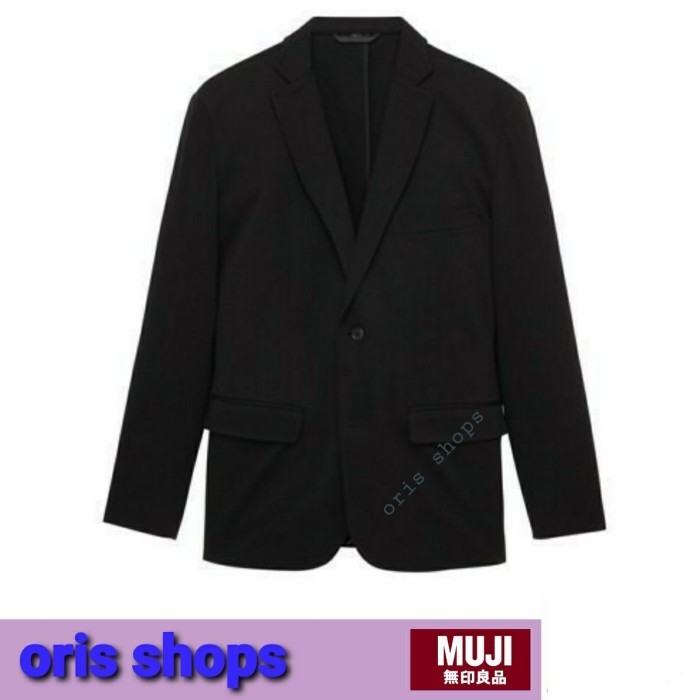 Ready Stok - Muji - Double Jersey Two Button Jacket Blazer Pria