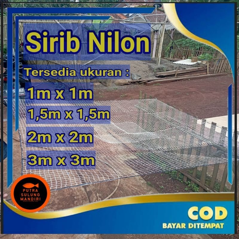 Promo Sirib jadul anco nilon ikan ukuran lengkap siap pakai jaring ikan