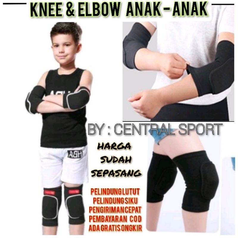 Promo Bola Voli // Knee Kneepad Deker Decker Elbow ANAK-ANAK Busa Pelindung Lutut Kaki Siku Tangan