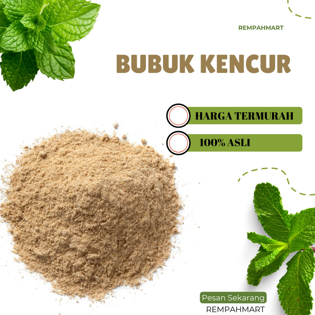 

Bubuk Kencur Super / Bubuk Kencur Rempah Isi 50g / Jamu Bubuk Kencur