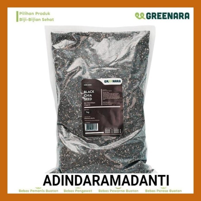 

Ren1 Greenara - Biji Chia Hitam Organik 1kg / Organic Black Chia Seed