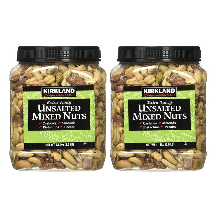 

KIRKLAND SIGNATURE Mixed Nuts Extra Fancy Unsalted 2.5 Pound Pack of 2