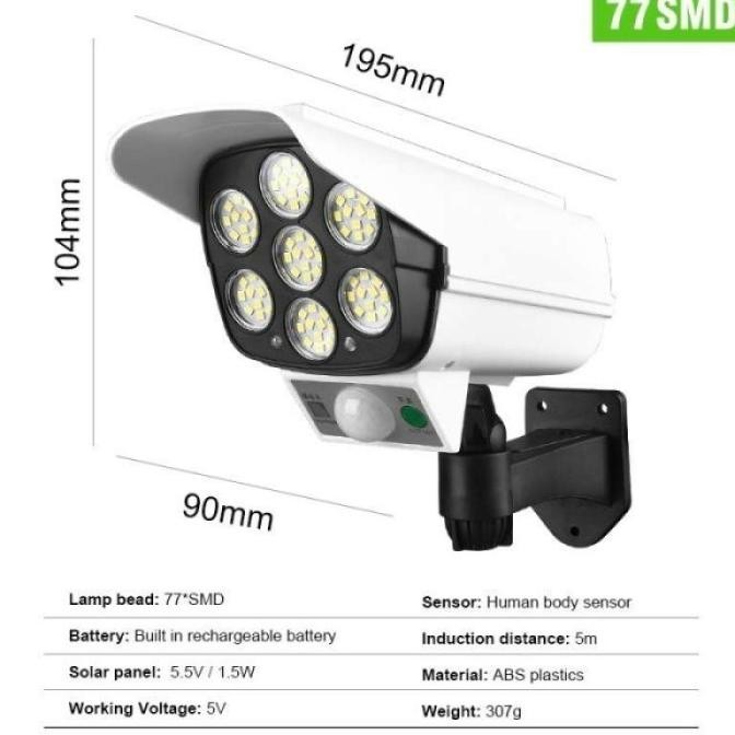 Lampu Solar LED 77 SMD Tenaga Surya Waterproof Light Lampu Solar CCTV