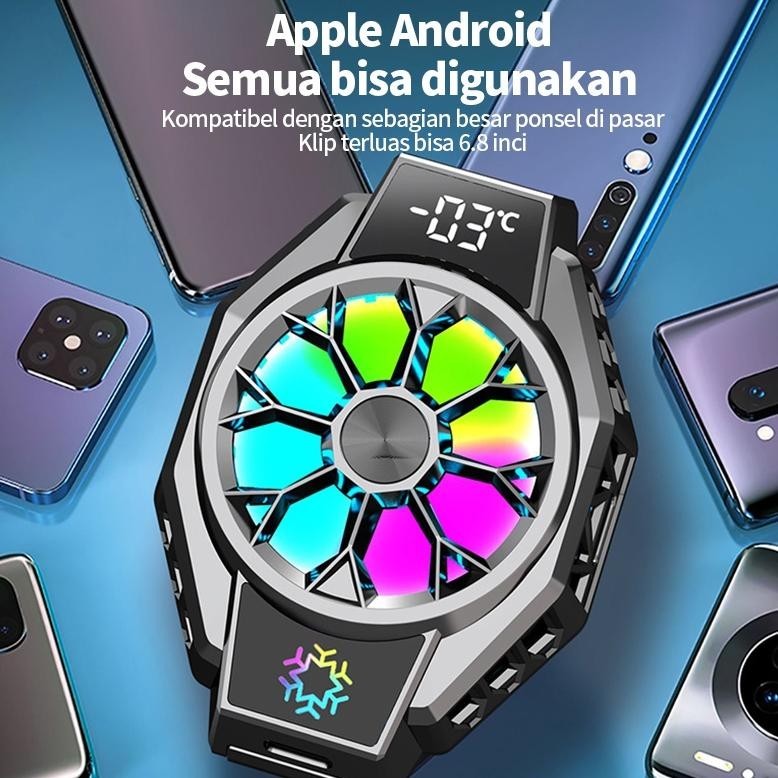 DWL-49 [FREE ITEM] NETPAC Fan Cooler X9 Pengatur Suhu Funcooler Kipas Gaming Hp Pelabuhan Ganda Clip