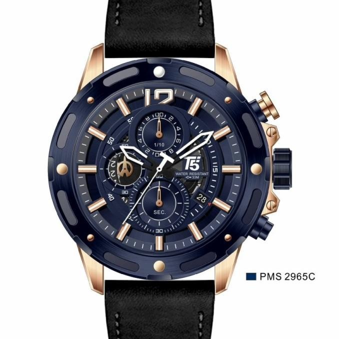 Jam Tangan Pria Original T5 H 3639G Black