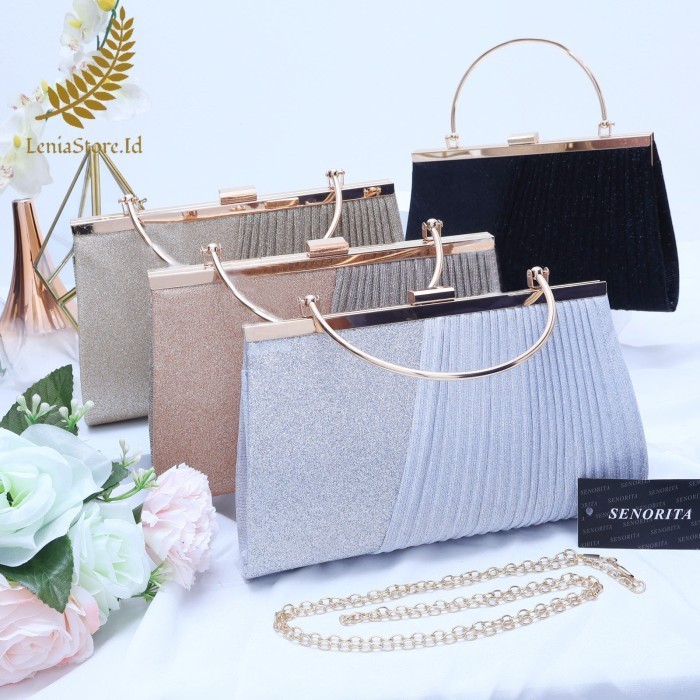 Tas Pesta Wanita Clutch Hand Bag Import Kondangan Elegan Murah Mewah