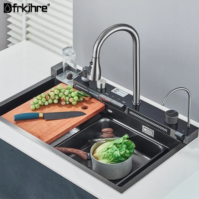 Terbaru Kitchen Sink Josida 8048 Black Piano Digital Display-Luxury Sink Promo Terlaris