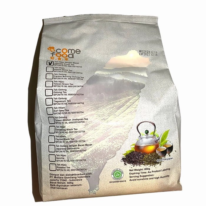 

Terlaris Come Food Tea Leaf 600gr Taiwan / Daun Teh Black Green Jasmine Oolong SALE
