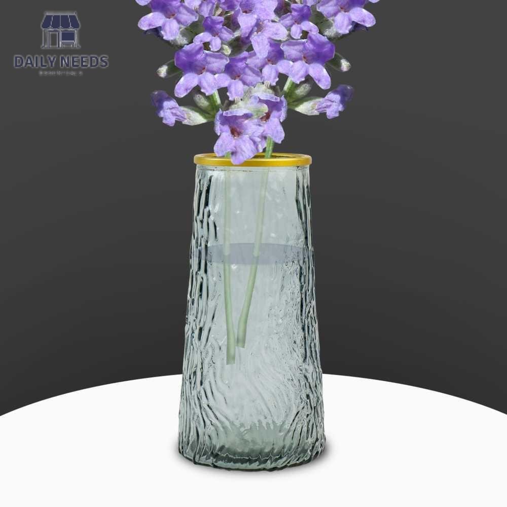 LIGHT LUXURY Vas Bunga Dekorasi Interior Ruang Tamu Motif Kulit Kayu - YF963 FreeOng