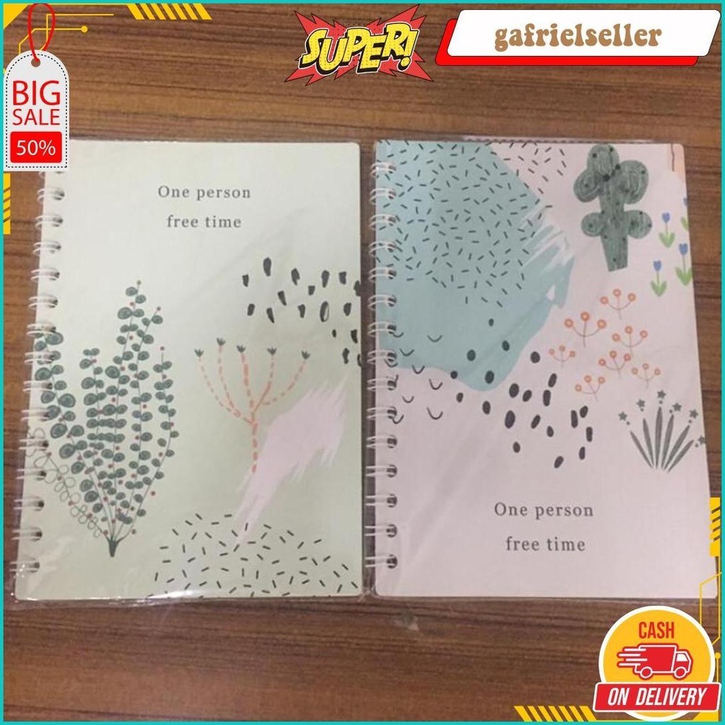 

1 PCS BUKU / DIARY / NOTES SPIRAL UKURAN A5 BISA COD