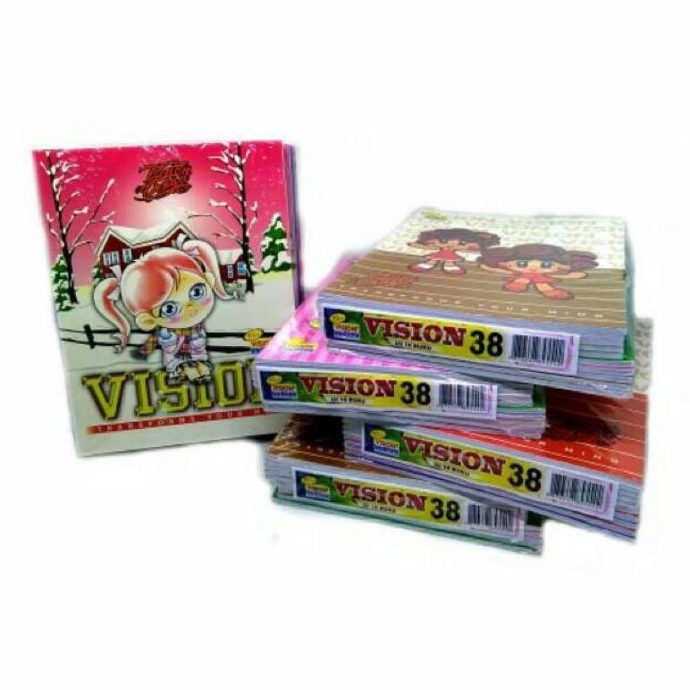 

10PCS BUKU TULIS VISION ISI 38 SIAP KIRIM