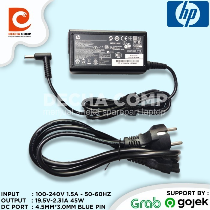 Adaptor Original Charger Laptop Hp 15S-Fq2503Tu 19.5V 2.31A